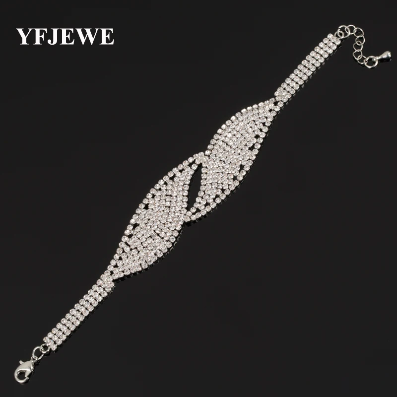 Женский браслет со стразами YFJEWE классический с кристаллами аксессуары для