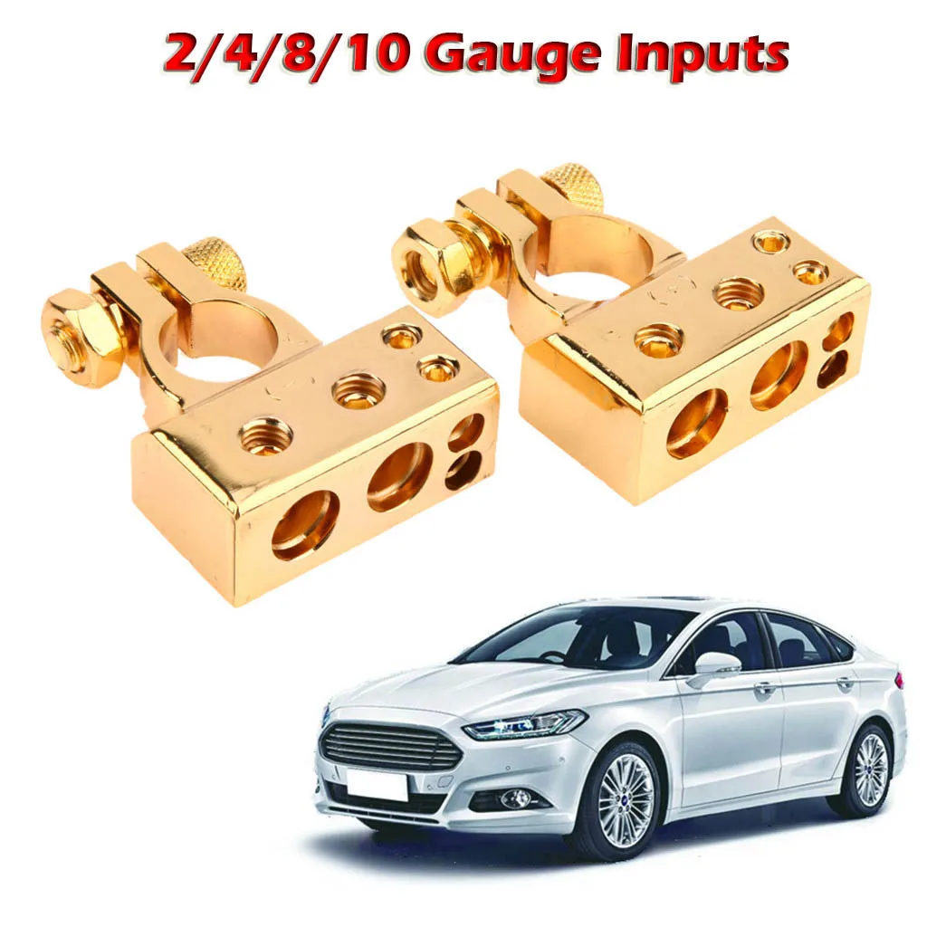 Car Accessories 2Pcs Car Battery Terminal Clamps 2/4/8/10 AWG Positive Negative Connectors Kit Positive Negative Terminals
Car Accessories 2Pcs Car Battery Terminal Clamps 2/4/8/10 AWG Positive Negative Connectors Kit Positive Negative Terminals