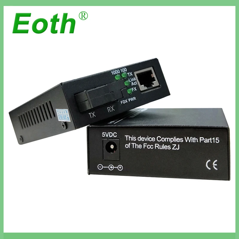 Eoth 1 pair gigabit fibra optical to rj45 UTP media converter 1310/1550 fiber to ethernet switch fiber interruptor
Eoth 1 pair gigabit fibra optical to rj45 UTP media converter 1310/1550 fiber to ethernet switch fiber interruptor