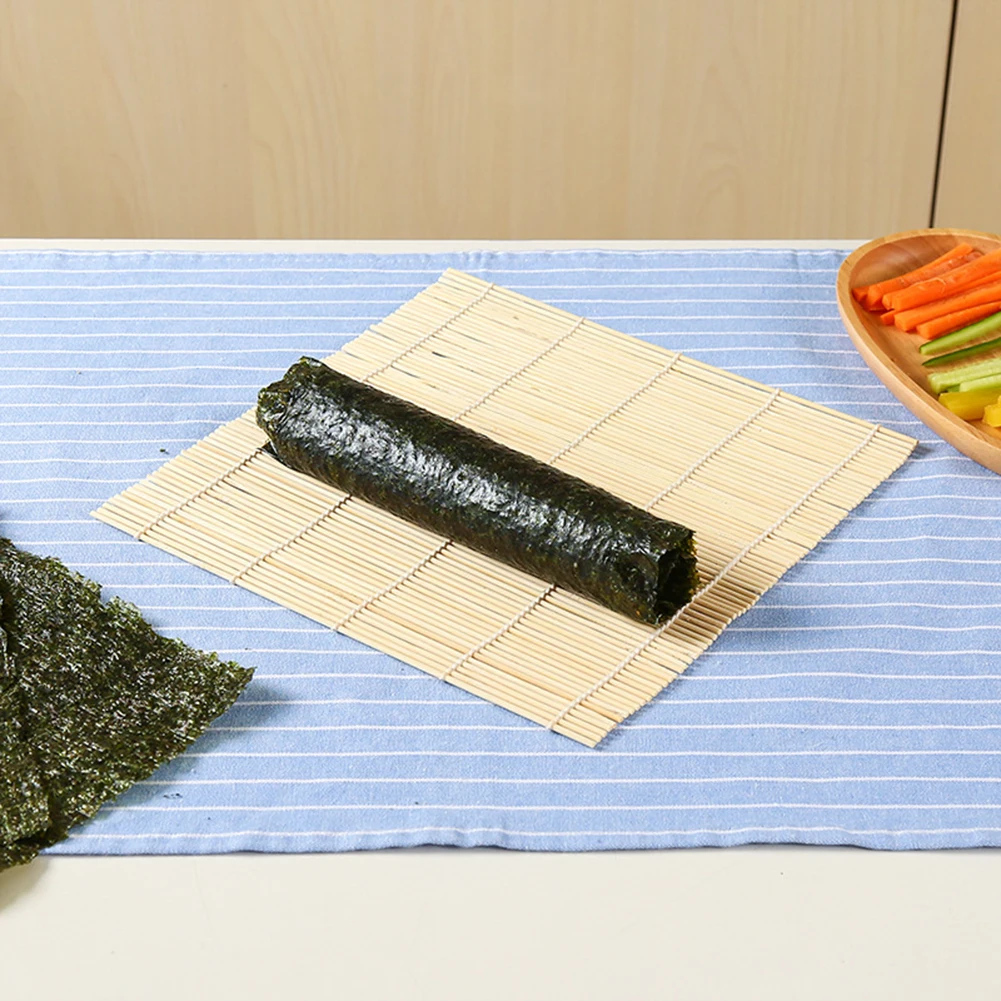 

New Portable Sushi Tool Bamboo Rolling Mat DIY Onigiri Rice Roller Chicken Roll Hand Maker Kitchen Japanese Sushi Maker Tools