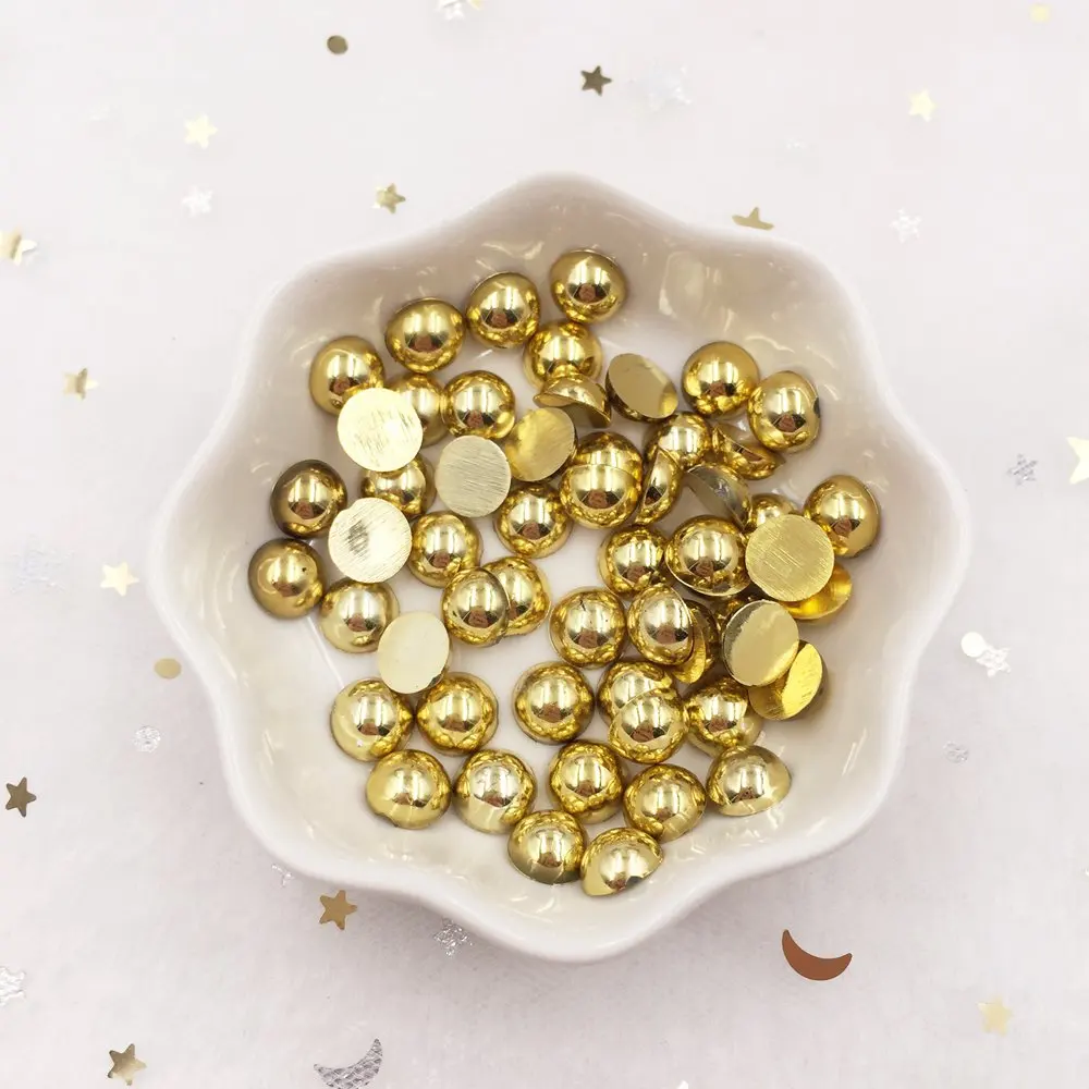 300pcs Resin Shiny 8mm Round Golden Bead Flatback Stone Applique DIY Wedding Scrapbook Half Beads Ornament Craft F612*3
300pcs Resin Shiny 8mm Round Golden Bead Flatback Stone Applique DIY Wedding Scrapbook Half Beads Ornament Craft F612*3