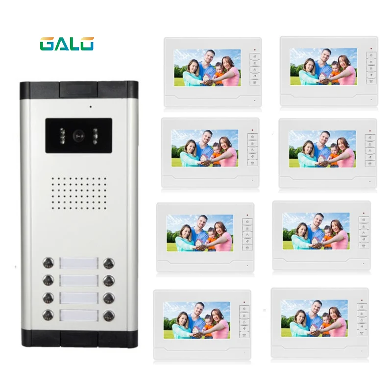 video intercom 7 inch memory video doorphone apartment building intercom system with 2 rooms
video intercom 7 inch memory video doorphone apartment building intercom system with 2 rooms