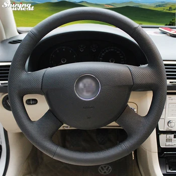 Shining wheat Hand-stitched Black Leather Steering Wheel Cover for Volkswagen VW Passat B6
Shining wheat Hand-stitched Black Leather Steering Wheel Cover for Volkswagen VW Passat B6
