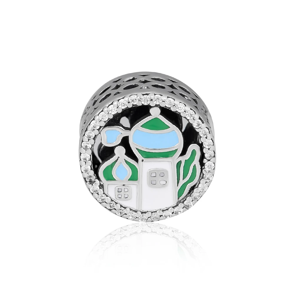DIY Fits for Pandora Charms Bracelets Russia Castle Beads with Mixed Enamel 100% 925 Sterling-Silver-Jewelry Free Shipping
DIY Fits for Pandora Charms Bracelets Russia Castle Beads with Mixed Enamel 100% 925 Sterling-Silver-Jewelry Free Shipping