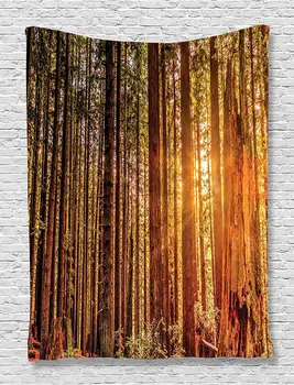 

Usa National Park Tapestry Wall Hanging, Tall Trees Red Woods Forestry, Bedroom Living Room Dorm Decor
