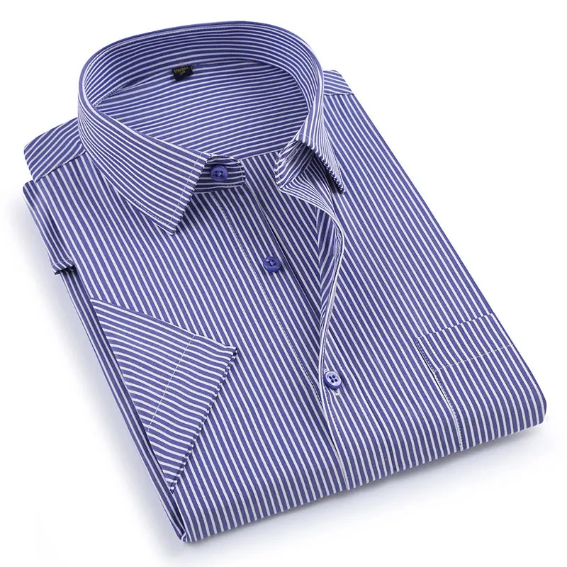 New 2019 Summer Men Short Sleeve Shirts Fashion Striped/Plaid Business Formal Dress Shirt Soft Non-iron Men Smart Casual Shirt
New 2019 Summer Men Short Sleeve Shirts Fashion Striped/Plaid Business Formal Dress Shirt Soft Non-iron Men Smart Casual Shirt
