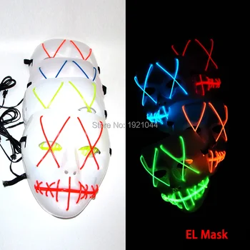 2020 Hot Sales Mask for Horror Party Decoration EL Wire Glowing Mask Costume props 10 Colors Available with 3V Steady on Driver
2020 Hot Sales Mask for Horror Party Decoration EL Wire Glowing Mask Costume props 10 Colors Available with 3V Steady on Driver