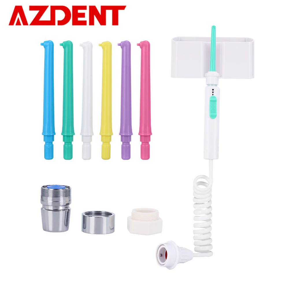 

6pc Tips Faucet Oral Irrigator Dental Flosser Portable Water Jet Floss Implement Irrigation Tooth Brush Cleaner Multi-jet Nozzle