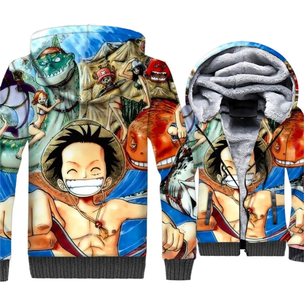Anime One Piece 3D Hoodies Men Luffy Sweatshirts 2018 New Winter Thick Fleece Zipper Jacket The Pirate King Coat Brand Clothing
Anime One Piece 3D Hoodies Men Luffy Sweatshirts 2018 New Winter Thick Fleece Zipper Jacket The Pirate King Coat Brand Clothing