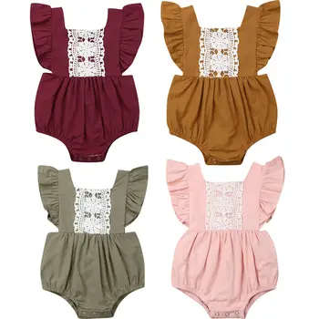 Cute Newborn Baby Girl Ruffles Sleeveless Lace Cotton Bodysuit Jumpsuit Playsuit Outfits Summer Clothes
Cute Newborn Baby Girl Ruffles Sleeveless Lace Cotton Bodysuit Jumpsuit Playsuit Outfits Summer Clothes