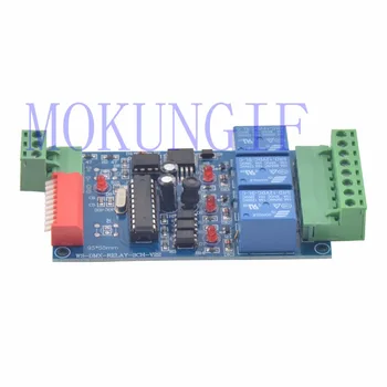 1Pcs 3CH Relay Controller DMX 512 Decoder RGB LED Strip Module Dump Node 5~24V WS-DMX-RELAY-3CH-BAN