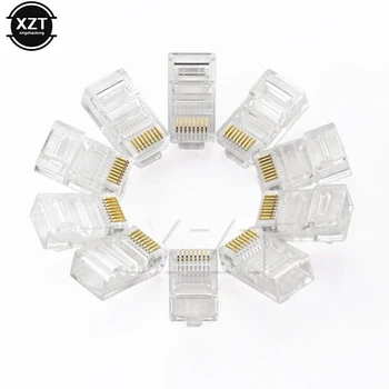 Newest 1000pcs/lot RJ45 RJ-45 Ethernet Cables Module Plug Network Connector for UTP Cat5 Cat5e Network Cable Crystal Heads
Newest 1000pcs/lot RJ45 RJ-45 Ethernet Cables Module Plug Network Connector for UTP Cat5 Cat5e Network Cable Crystal Heads