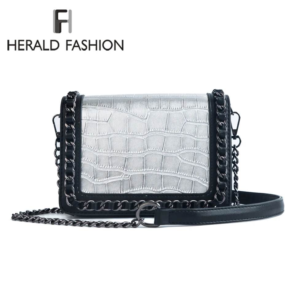 Herald Fashion Women Messenger Bags Alligator Crocodile Leather Crossbody Bags Female Chain Shoulder Bags Ladies' Evening Bags
Herald Fashion Women Messenger Bags Alligator Crocodile Leather Crossbody Bags Female Chain Shoulder Bags Ladies' Evening Bags