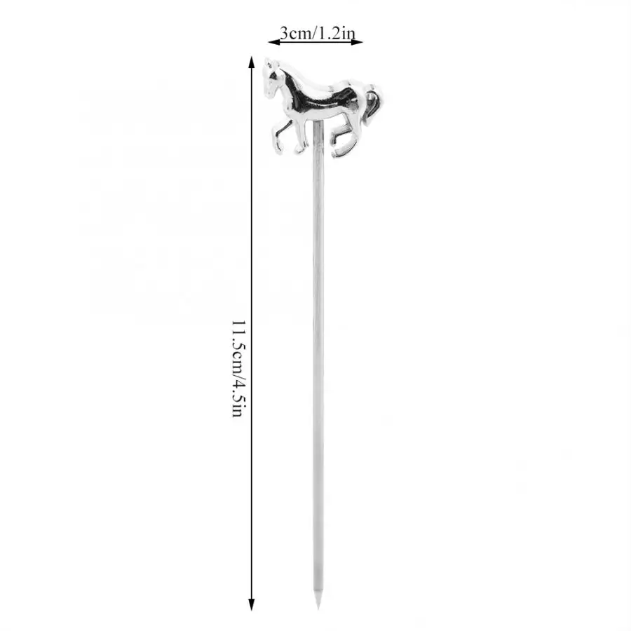 Toothpick Bamboo Toothpick Fashion Reusable Non-toxic Fruit Stainless Steel Horse-shape Toothpick Cocktail Decoration
Toothpick Bamboo Toothpick Fashion Reusable Non-toxic Fruit Stainless Steel Horse-shape Toothpick Cocktail Decoration