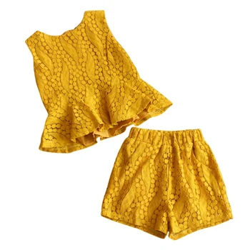 Girls Clothing Sets Summer Girls Clothes Sleeveless Lace Necklace Tops + Shorts Suits Kids Clothes New
Girls Clothing Sets Summer Girls Clothes Sleeveless Lace Necklace Tops + Shorts Suits Kids Clothes New