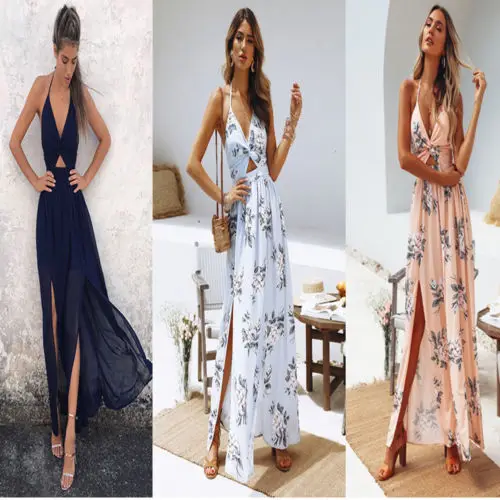 Women Lady Dress Bridesmaid Formal Long Dresses Halter Sleeveless Floral High Waisted Sundress Furcal Beach Dress
Women Lady Dress Bridesmaid Formal Long Dresses Halter Sleeveless Floral High Waisted Sundress Furcal Beach Dress