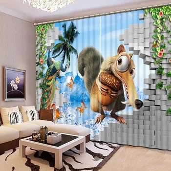 High Quality Cartoon Squirrel 3D Printing Curtains Lifelike Beautiful Curtains full Shade Bedroom Living Room Curtains CL-041
High Quality Cartoon Squirrel 3D Printing Curtains Lifelike Beautiful Curtains full Shade Bedroom Living Room Curtains CL-041