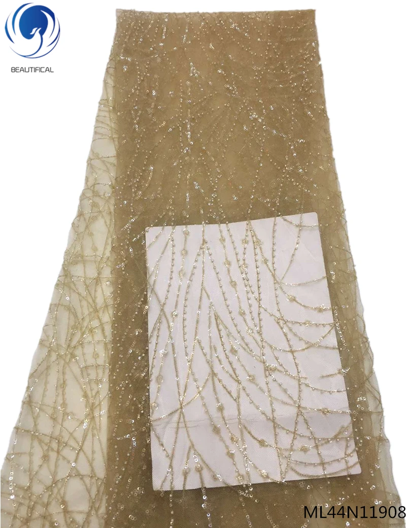 BEAUTIFICAL 5 yards sequins lace fabric african lace fabric with sequins high quality french tulle laces fabrics ML44N119
BEAUTIFICAL 5 yards sequins lace fabric african lace fabric with sequins high quality french tulle laces fabrics ML44N119