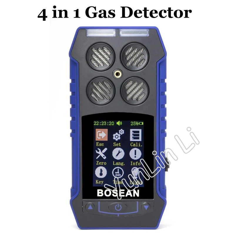 4 in 1 Gas Detector Oxygen O2 H2S Carbon Monoxide CO Flammable Gas Analyzer Monitor Toxic Gas and Harmful Gas Leak Detector
4 in 1 Gas Detector Oxygen O2 H2S Carbon Monoxide CO Flammable Gas Analyzer Monitor Toxic Gas and Harmful Gas Leak Detector