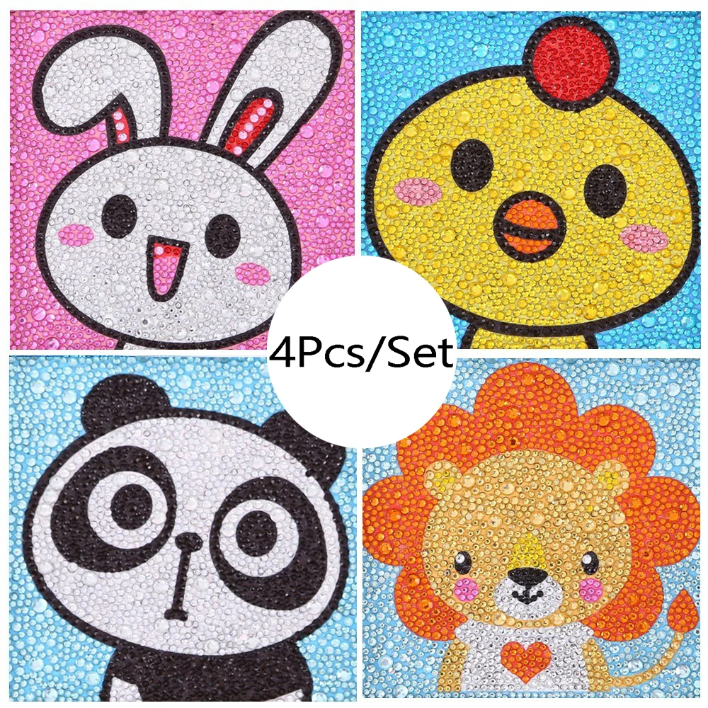 4Pcs Rabbbit Panda Lion DIY Full Diamond Cartoon Painting Children Special Diamond Shape Rhinestone Embroidery Painting for Kids
4Pcs Rabbbit Panda Lion DIY Full Diamond Cartoon Painting Children Special Diamond Shape Rhinestone Embroidery Painting for Kids