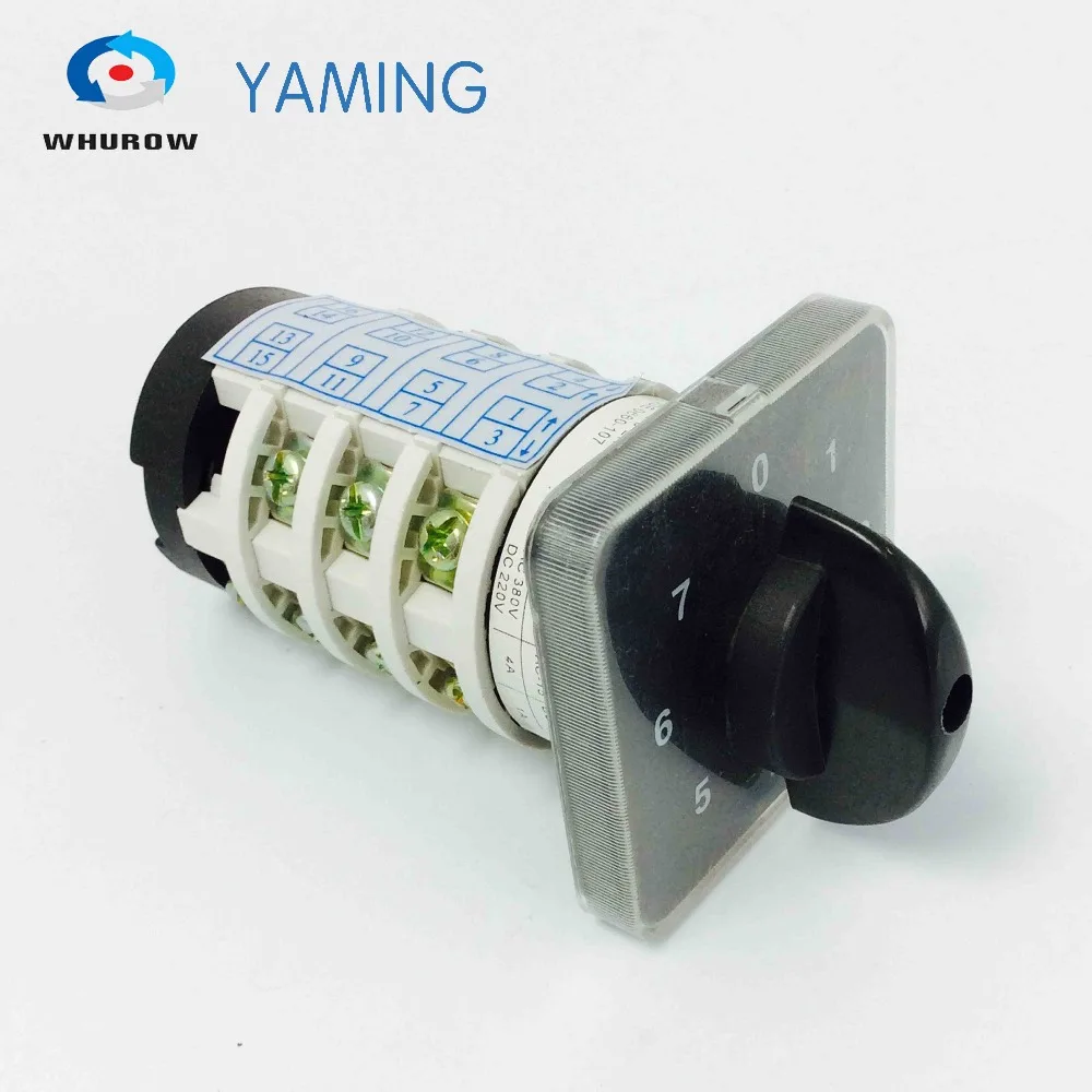 7 position rotary switch 4 Phases 20A manual motor machine switch high voltage electrical cam changeover switch YMZ12-20/4
7 position rotary switch 4 Phases 20A manual motor machine switch high voltage electrical cam changeover switch YMZ12-20/4
