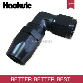 HAOKULE 90Degree AN8/8AN 3/4-16UNF THREAD FORGED REUSABLE SWIVEL HOSE END FITTINGS BLACK COLO 
HAOKULE 90Degree AN8/8AN 3/4-16UNF THREAD FORGED REUSABLE SWIVEL HOSE END FITTINGS BLACK COLO