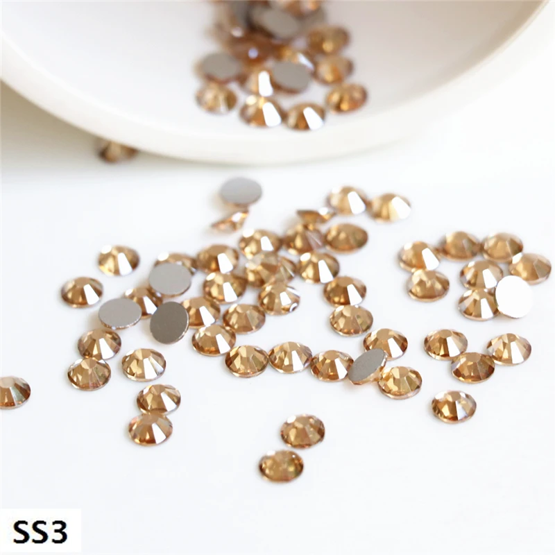 Shiny SS3(1.3mm)1440pcs/Bag Crystal Golden Shadow color 3D Non HotFix FlatBack Nail Art Decorations Flatback Rhinestones
Shiny SS3(1.3mm)1440pcs/Bag Crystal Golden Shadow color 3D Non HotFix FlatBack Nail Art Decorations Flatback Rhinestones