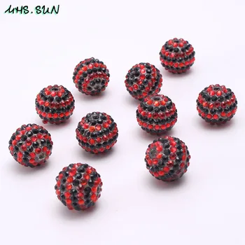MHS.SUN Round 18/20/22MM 50Pcs Red/Black Chunky Stripe Resin Rhinestone Bead Chunky Ball Beads For DIY Jewelry Necklace Making
MHS.SUN Round 18/20/22MM 50Pcs Red/Black Chunky Stripe Resin Rhinestone Bead Chunky Ball Beads For DIY Jewelry Necklace Making