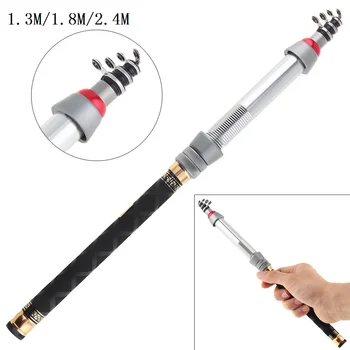 1.3m/1.8m/2.4m Carbon Fiber Mini Telescopic Fishing Rod Ultra Short Multifunction Fishing Pole with Small Guide Rings
1.3m/1.8m/2.4m Carbon Fiber Mini Telescopic Fishing Rod Ultra Short Multifunction Fishing Pole with Small Guide Rings