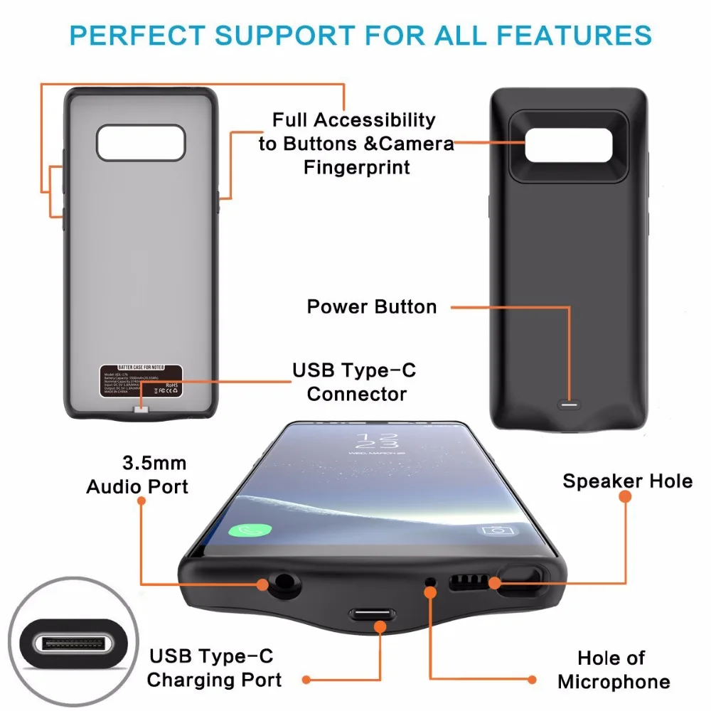 Gagaking phone battery case For Samsung galaxy Note 8/S8/s9 plus/S8 plus/S7/S7 edge/Note 5/S6/S6 edge/S6 edge plus/note 4 charge
Gagaking phone battery case For Samsung galaxy Note 8/S8/s9 plus/S8 plus/S7/S7 edge/Note 5/S6/S6 edge/S6 edge plus/note 4 charge