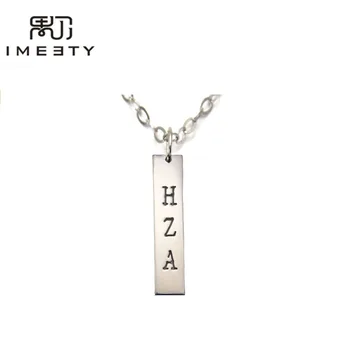 IMEETY laser cut pendant necklaces silver name pendant necklace initials name necklaces custom vertical bar necklace for boy
IMEETY laser cut pendant necklaces silver name pendant necklace initials name necklaces custom vertical bar necklace for boy