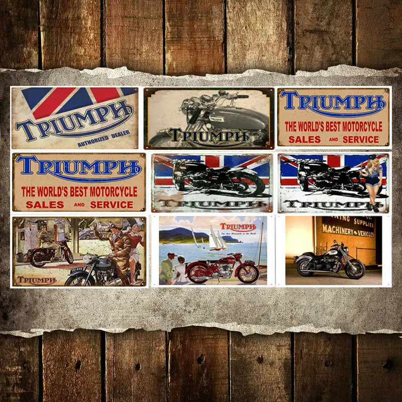Triumph Motorcycle Home Decor Tin Sign Bar Pub Garage Decorative Metal Sign Art
Triumph Motorcycle Home Decor Tin Sign Bar Pub Garage Decorative Metal Sign Art