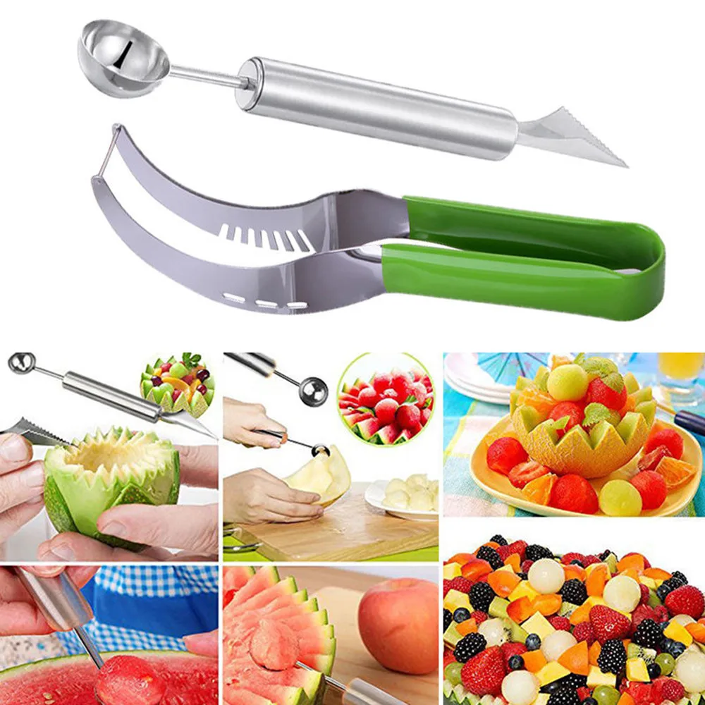 Stylish Creative Useful Melon Watermelon Slicer Server Cutter Corer Scoop Stainless Steel Tool kitchen accessories Wholesale A75 
Stylish Creative Useful Melon Watermelon Slicer Server Cutter Corer Scoop Stainless Steel Tool kitchen accessories Wholesale A75