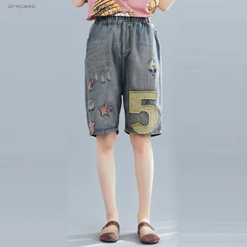 Boyfriend Summer Vintage Ripped Denim Short Jean Woman 2019 Elastic Waist Patchwork Ladies Retro Capris Jeans Pants Femme
Boyfriend Summer Vintage Ripped Denim Short Jean Woman 2019 Elastic Waist Patchwork Ladies Retro Capris Jeans Pants Femme