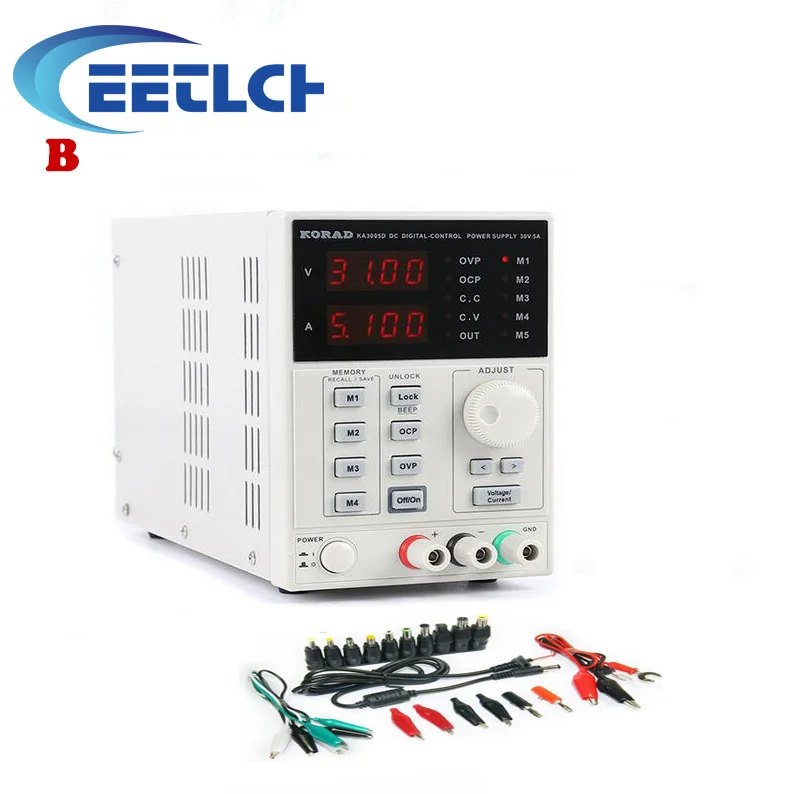 30V 5A KORAD KA3005D Precision Adjustable Digital Programmable DC Power Supply Laboratory Power Supply +Laptop AC DC JACK
30V 5A KORAD KA3005D Precision Adjustable Digital Programmable DC Power Supply Laboratory Power Supply +Laptop AC DC JACK