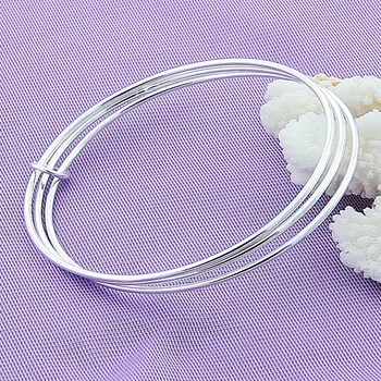 DOTEFFIL 925 Sterling Silver Three Circle Bangle Bracelet For Woman Wedding Engagement Fashion Charm Party Jewelry
DOTEFFIL 925 Sterling Silver Three Circle Bangle Bracelet For Woman Wedding Engagement Fashion Charm Party Jewelry