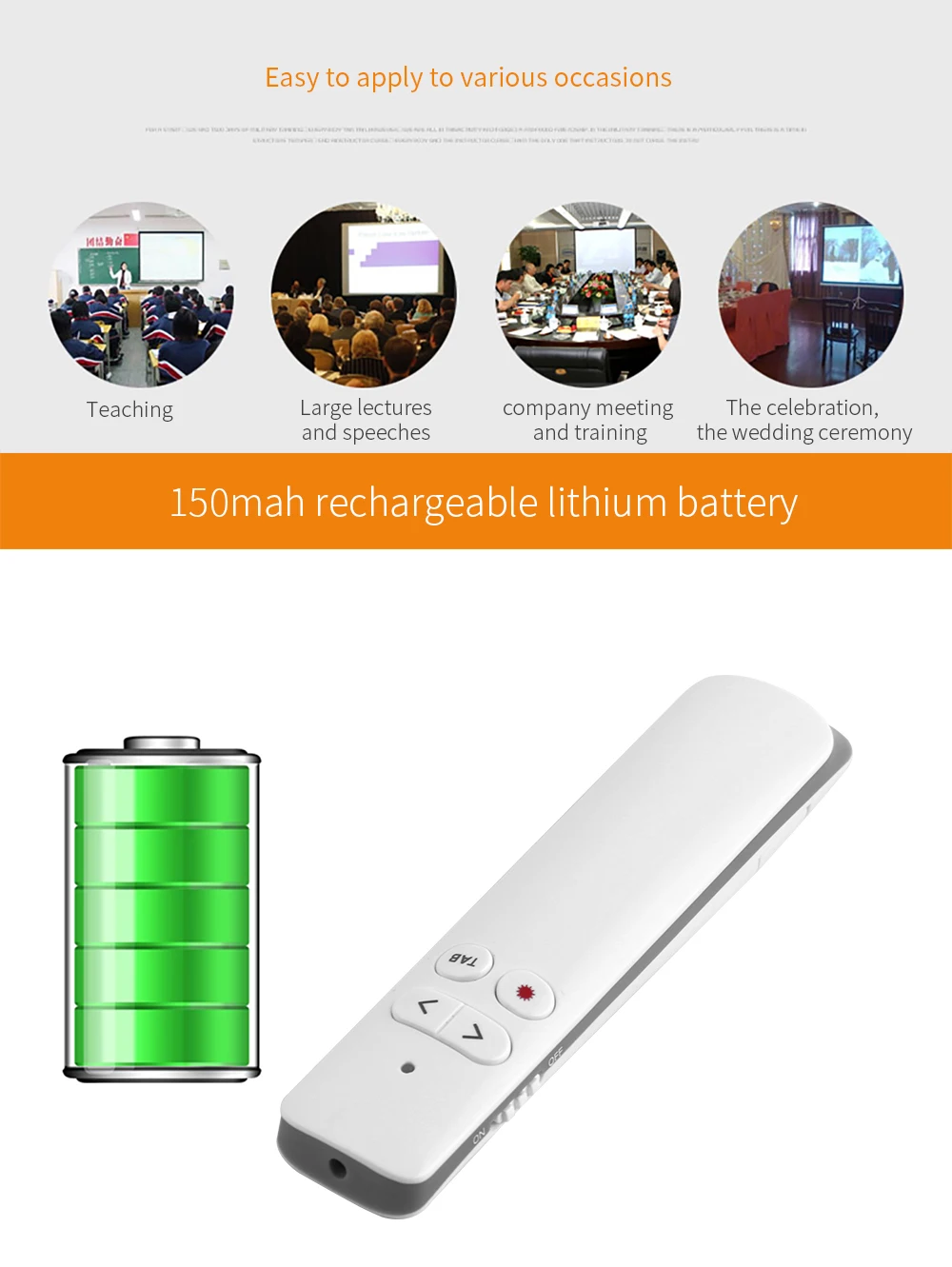 PP924 2.4GHz USB Wireless Presenter PPT Flip Pen Present Pointer Rechargeable 50m Remote Control Slide Laser Pointer Clicker
PP924 2.4GHz USB Wireless Presenter PPT Flip Pen Present Pointer Rechargeable 50m Remote Control Slide Laser Pointer Clicker
