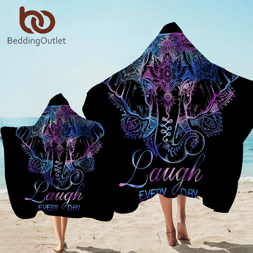 BeddingOutlet Elephant Bath Towel With Hood Flower Microfiber Hooded Towel Boho Wearable Beach Blanket Black serviette 127x152cm
BeddingOutlet Elephant Bath Towel With Hood Flower Microfiber Hooded Towel Boho Wearable Beach Blanket Black serviette 127x152cm