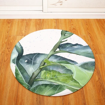 Round Carpets for Living Room Green plant Printed Parlor Bedroom Chair Rugs Toilet Bath Decorate Non-slip Door Mat
Round Carpets for Living Room Green plant Printed Parlor Bedroom Chair Rugs Toilet Bath Decorate Non-slip Door Mat