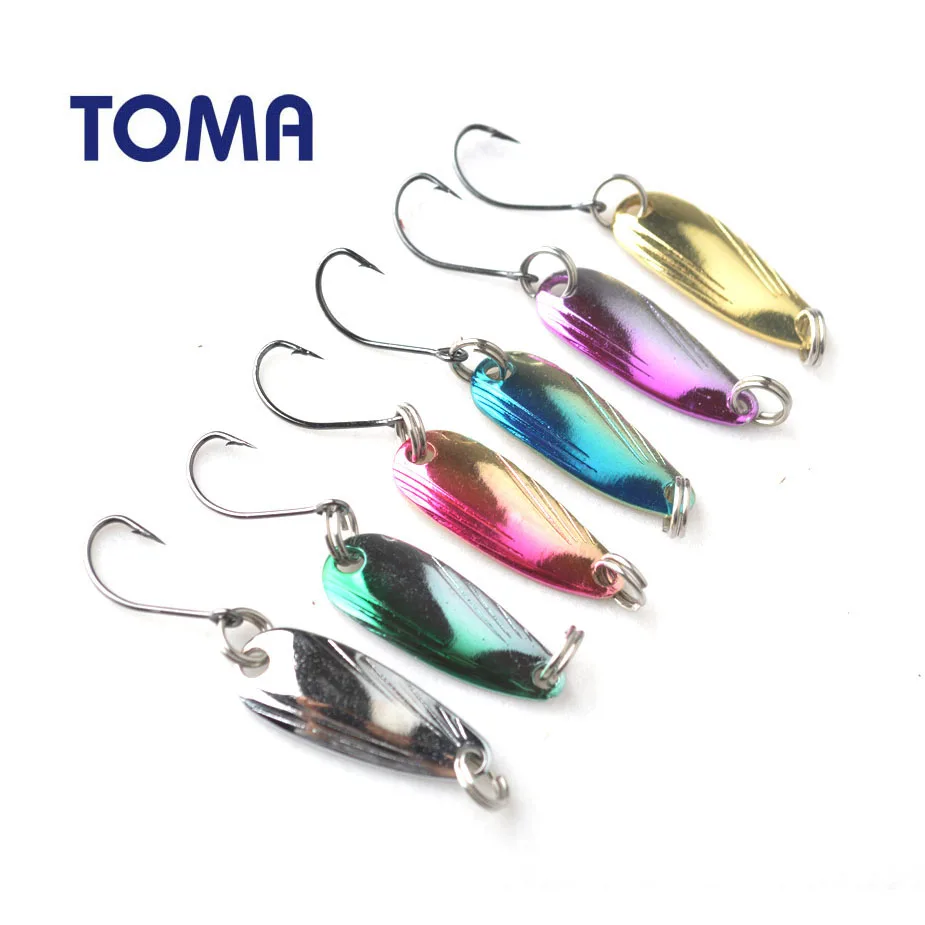 TOMA 10pcs Fishing Lures Spoon Sequin Paillette Baits 2.5g 6colors Micro Trout Wobbler Fishing Lure Spinner Bait
TOMA 10pcs Fishing Lures Spoon Sequin Paillette Baits 2.5g 6colors Micro Trout Wobbler Fishing Lure Spinner Bait