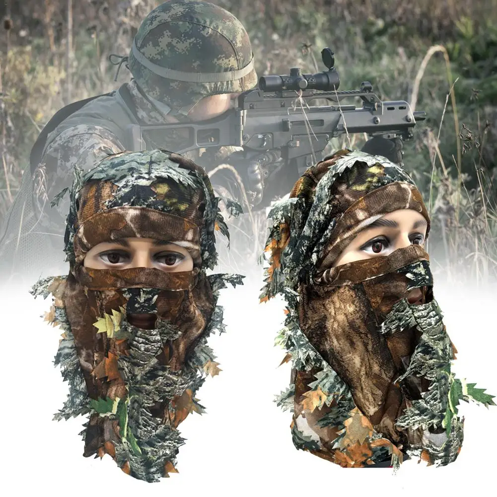 3D Training Mask Camouflage Thin Breathable Hoods Leaf Stereo Camouflage Hunting Mask Hat Balaclava Woodland Full Face Mask CS
3D Training Mask Camouflage Thin Breathable Hoods Leaf Stereo Camouflage Hunting Mask Hat Balaclava Woodland Full Face Mask CS