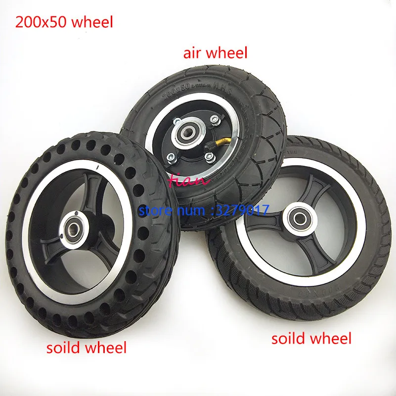 

200x50 SOILD WHEEL FOR Electric Scooter Tyre With Wheel Hub 8" Scooter Tyre Aluminium Alloy Wheel Electric Vehicle