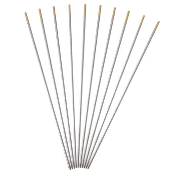 15PCS 2.4x175mm Stainless Steel 1.5% Lanthanated Tig WL15 Welding Tungsten Electrode with Gold Tip (Gold)
15PCS 2.4x175mm Stainless Steel 1.5% Lanthanated Tig WL15 Welding Tungsten Electrode with Gold Tip (Gold)