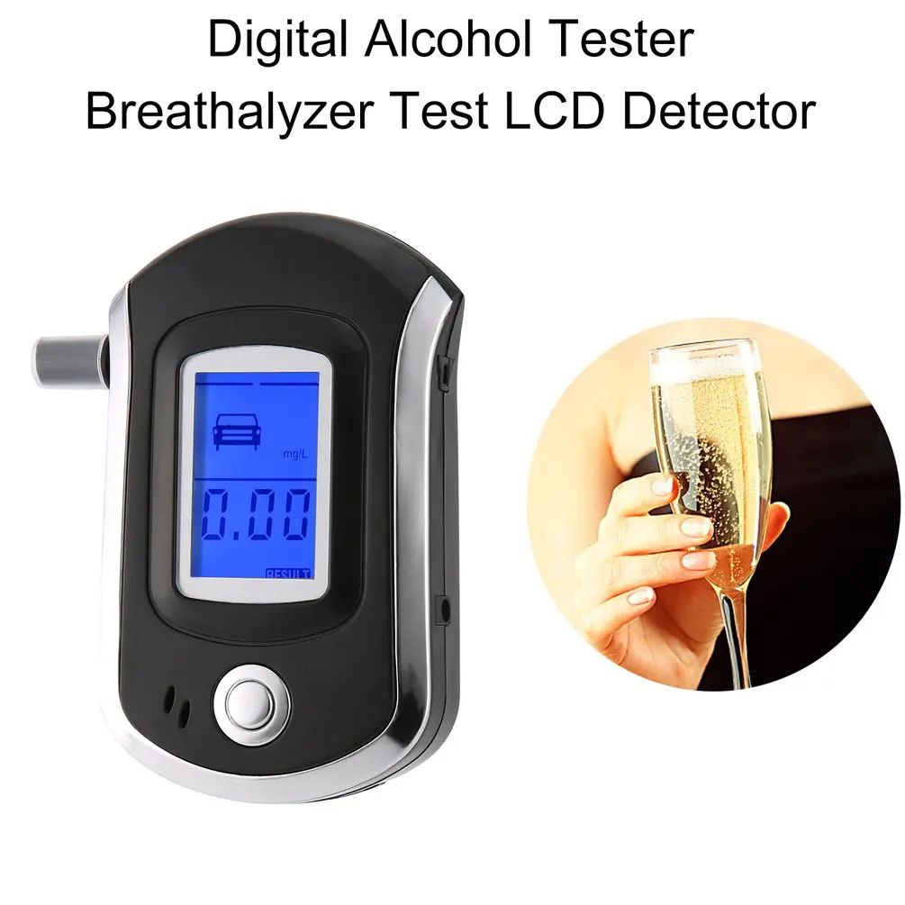 High precision Digital Breath Alcohol Tester Breathalyzer with LCD Display with 5 Mouthpieces AT6000 Hot Selling Dropshipping
High precision Digital Breath Alcohol Tester Breathalyzer with LCD Display with 5 Mouthpieces AT6000 Hot Selling Dropshipping