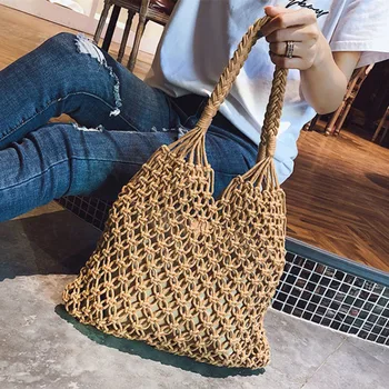 ETAILL Crochet Straw Top Handle Bags for Women Summer 2018 Fashion Bohemian Handmade Kintted Fabric Beach Rattan Shoulder Bag
ETAILL Crochet Straw Top Handle Bags for Women Summer 2018 Fashion Bohemian Handmade Kintted Fabric Beach Rattan Shoulder Bag
