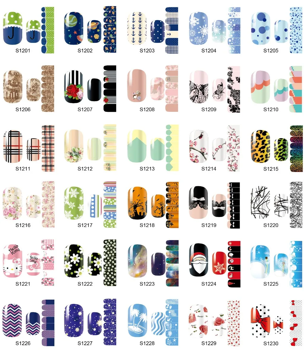 S1201-S1230 S series sticker Colorful Nail Full Paste 1Sheet Nail Art Stickers Catcher Manicure Nails Accessoires
S1201-S1230 S series sticker Colorful Nail Full Paste 1Sheet Nail Art Stickers Catcher Manicure Nails Accessoires