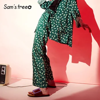 Samstree Green Leather Print Wide Leg Urban Gypsy Pants Women 2019 Autumn Loose Elastic Waist Boho Office Ladies Trousers
Samstree Green Leather Print Wide Leg Urban Gypsy Pants Women 2019 Autumn Loose Elastic Waist Boho Office Ladies Trousers