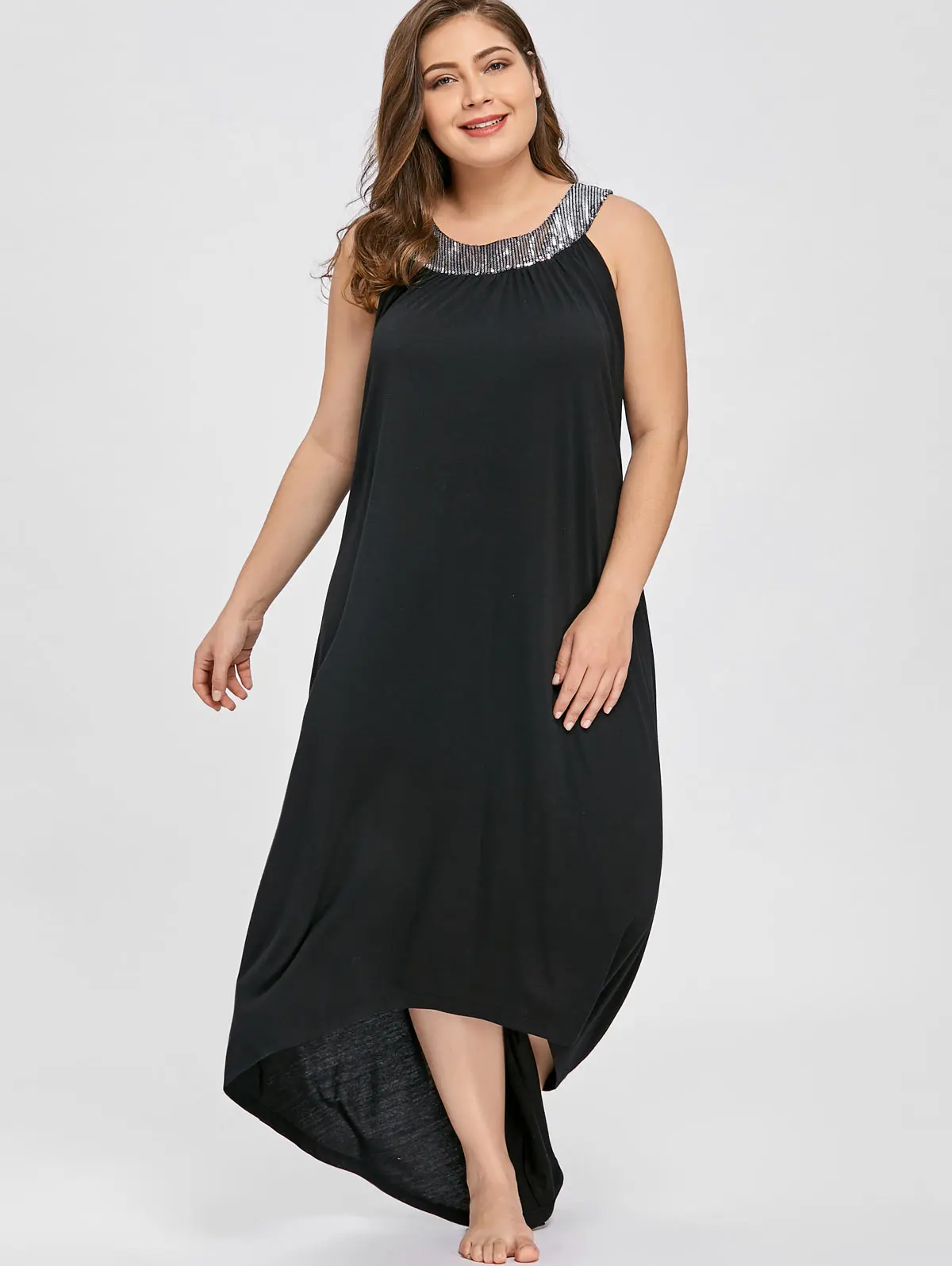 Wipalo Women Summer Long Dress Plus Size O-Neck Sleeveless Asymmetrical Maxi Dresses Women Sequins Dress Evening Female Vestidos
Wipalo Women Summer Long Dress Plus Size O-Neck Sleeveless Asymmetrical Maxi Dresses Women Sequins Dress Evening Female Vestidos