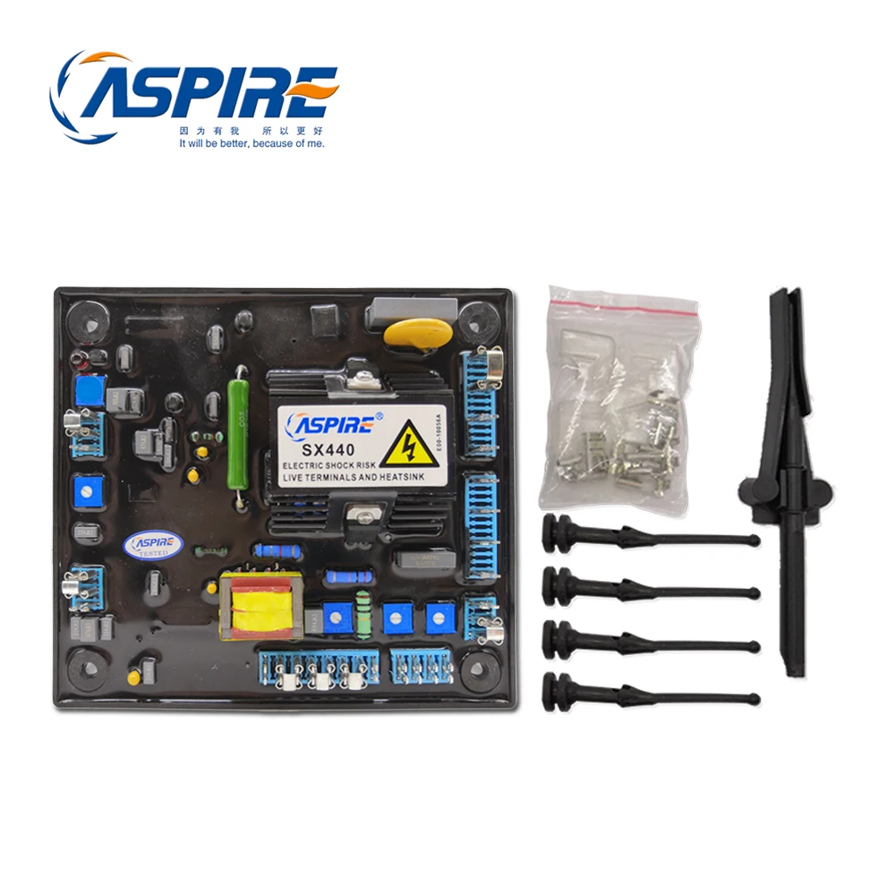 Manufacture High Quality Aspire AVR SX440 Automatic Voltage Regulator for Stamford Synchronous Generator With Free Accessories
Manufacture High Quality Aspire AVR SX440 Automatic Voltage Regulator for Stamford Synchronous Generator With Free Accessories