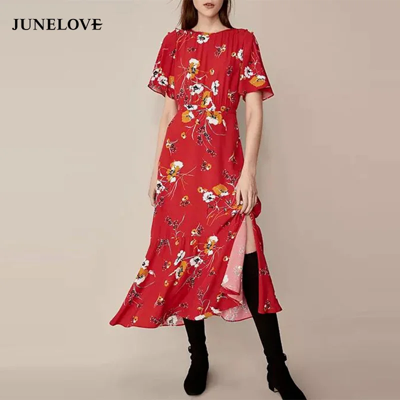 JuneLove Women Boho Long Flare Sleeve Maxi Dress Vintage Print Floral Female Long Mermaid Dress Casual Lady Beach Split Dress
JuneLove Women Boho Long Flare Sleeve Maxi Dress Vintage Print Floral Female Long Mermaid Dress Casual Lady Beach Split Dress